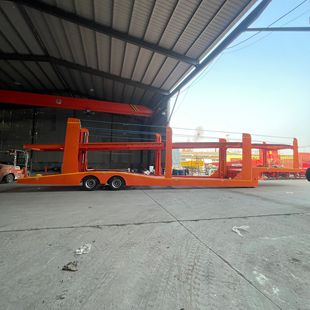 Eight-Wheel Cage Double-Decker Pull-Up Lift Car Transporter 17m Extended Car Transporter Vehicle Transport Semi-Trailer