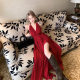 Xinjiang Travel Wear Bohemian Dress dress Photo Slip Dress Dubai Desert Red Dress Women's Summer