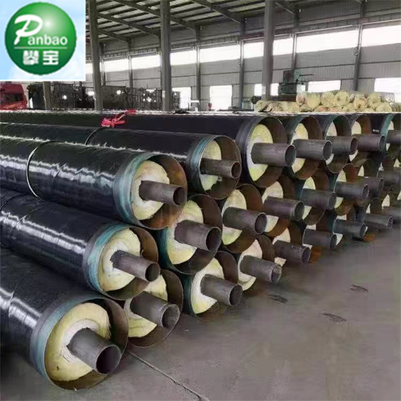 黑夹克管预制直埋保温管道100° 供暖用聚乙烯外套管 材质Q235B