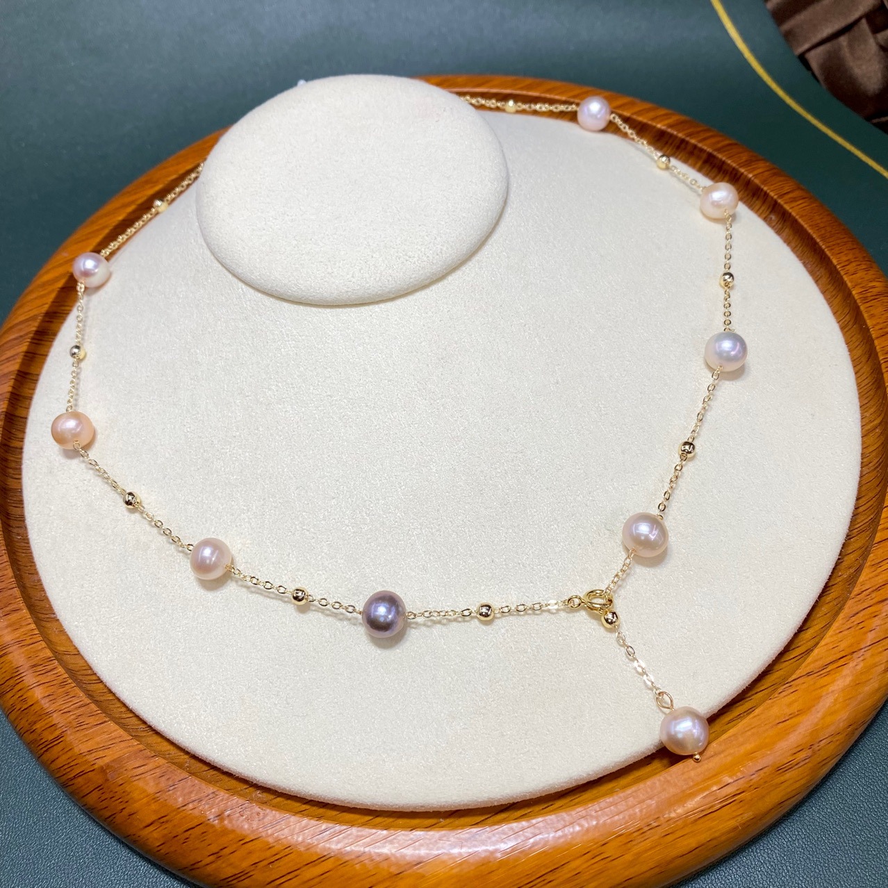 Freshwater Pearl Copper Gold Plated Simple Style Classic Style Plating Round display picture 5