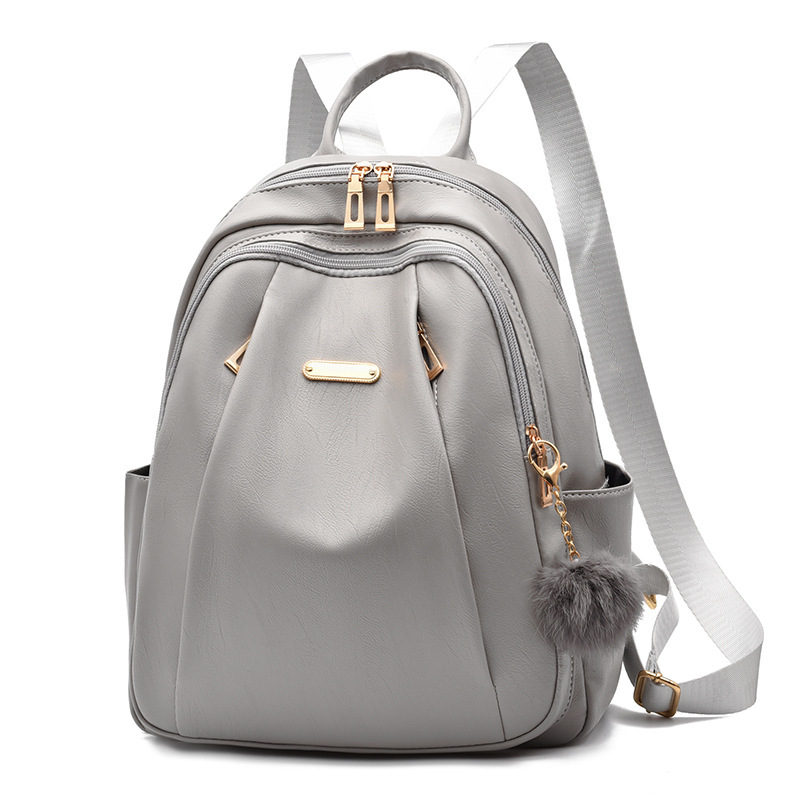 [Mochila transfronteriza] 2023 nuevo estilo coreano de moda de cuero de las mujeres mochila de viaje de gran capacidad mochila de moda