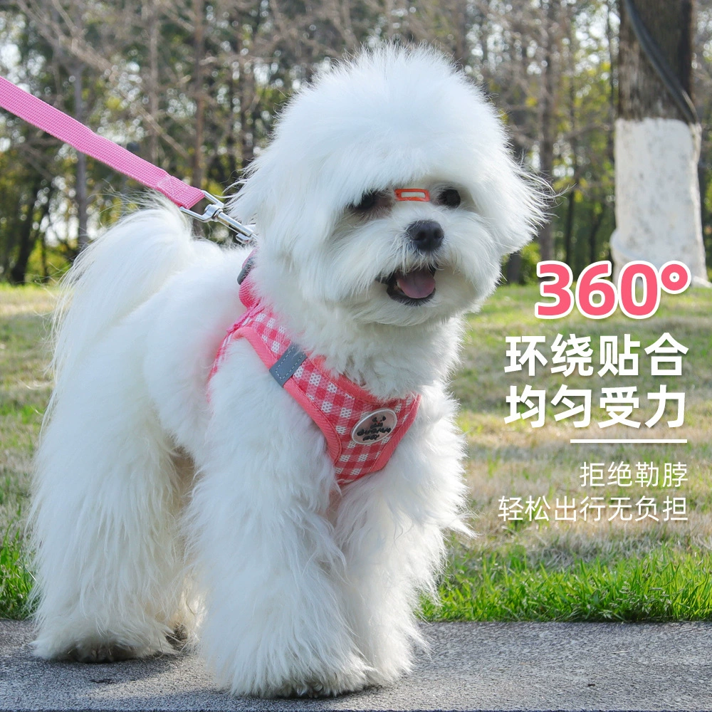 Новый кошачий грудной ремень свежий клетчатый