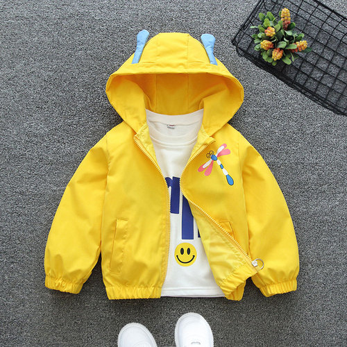Children's clothing and girls' jackets 2024 new spring and autumn children's fashionable spring clothing for children and middle-aged children fashion thin hooded windbreaker