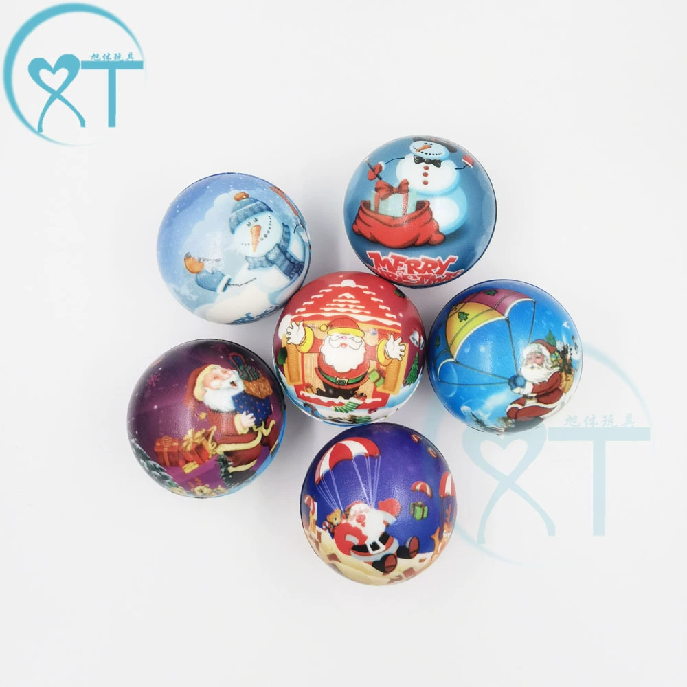 Трансграничная Горячая Рождественская игрушка вентиляционный Шар Из искусственной губки декомпрессия 63 мм пенопластовый шар Рождественский новый шарик давления