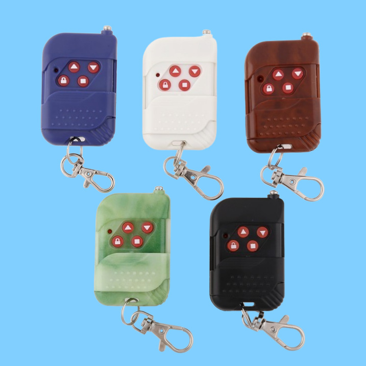 批发433M木纹4键对拷遥控器车库门桃木遥控器车库门对拷型遥控