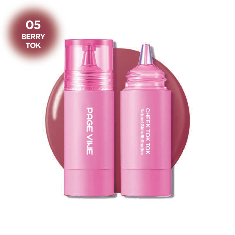 Cross-border PAGE VINE Liquid Blush Brilliant White Carmine Lipstick Mat Multifunctional Eye Shadow Pink
