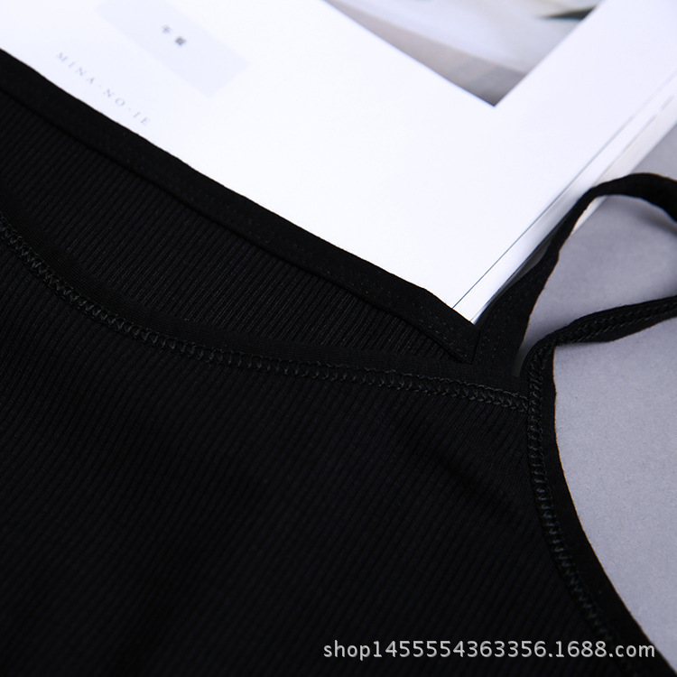 帮手描述图：蕾丝吊带背心女夏季百搭打底上衣女性感外穿短款吊带