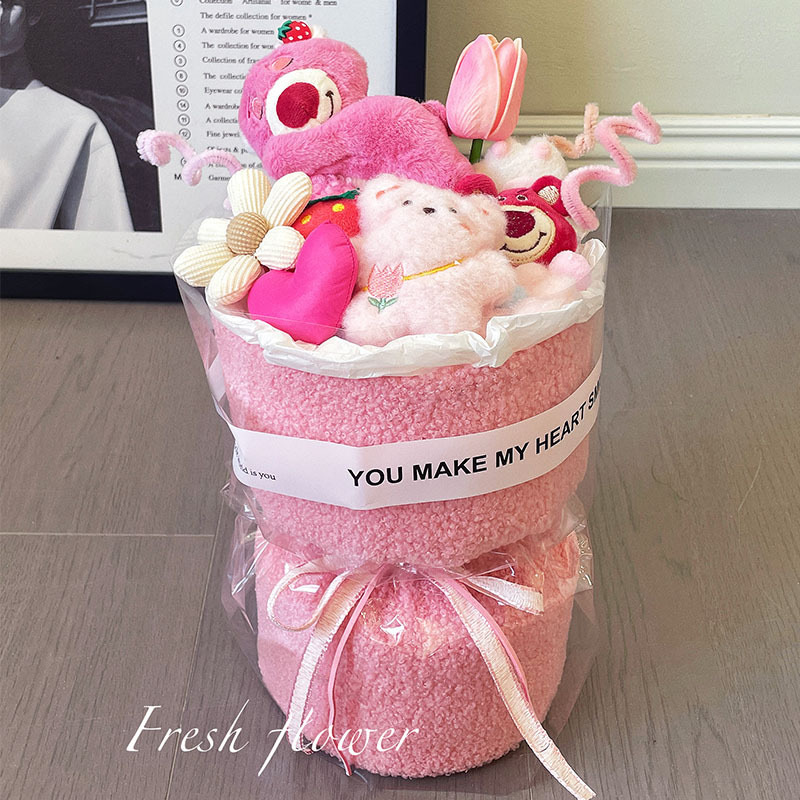 Regalo de Cumpleaños para el Día del Maestro, Temporada de Regreso a Clases, Ramo de Muñecas, Peluche de Kirby Strawberry Bear Kuromi Sanrio