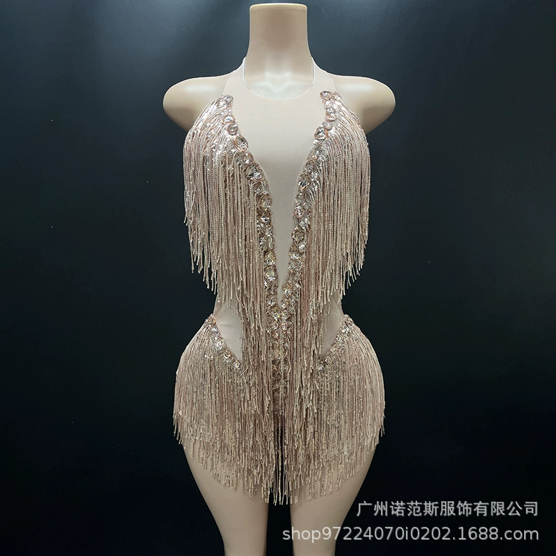 Новый красно-белый модный костюм с бахромой и открытой спиной для школьного юбилейного выступления, для черлидинга/танца, сценический костюм