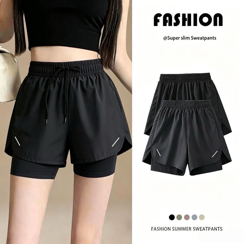 Summer 2026 New Professional Quick-Dry Fitness Three-Quarter Anti-Exposure Sports Shorts for Women, Two-in-One Outdoor Running Shorts Summer 2026 New Professional Quick-Dry Fitness Three-Quarter Anti-Exposure Sports Shorts for Women, Two-in-One Outdoor Running Shorts