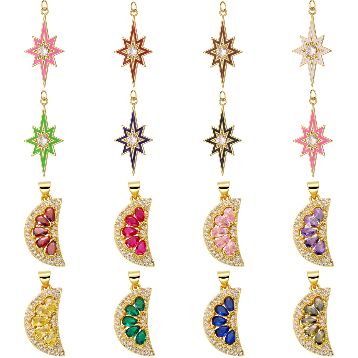 9g Weight Pendant Jewelry Making Type Zircon Inlay Material DIY Jewelry Accessories Classification 1 Piece Quantity Copper Material Devil's Eye, Palm, Heart Shape Pattern Enamel, Plating Design Retro, Classic Style Style 1 Piece Copper Zircon Devil's Eye Palm Heart Shape Pendant 3