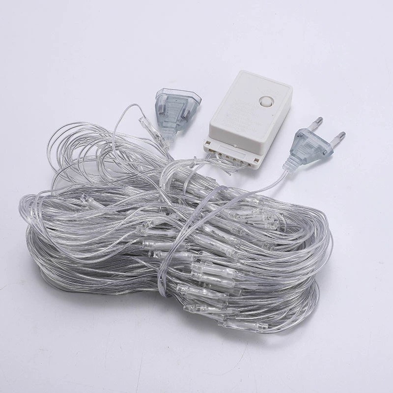 LED‑сетевое декоративное светодиодное освещение, водонепроницаемость IP44, 1.5×1.5 м, 96 светодиодов, мульти‑цвет и варианты питания