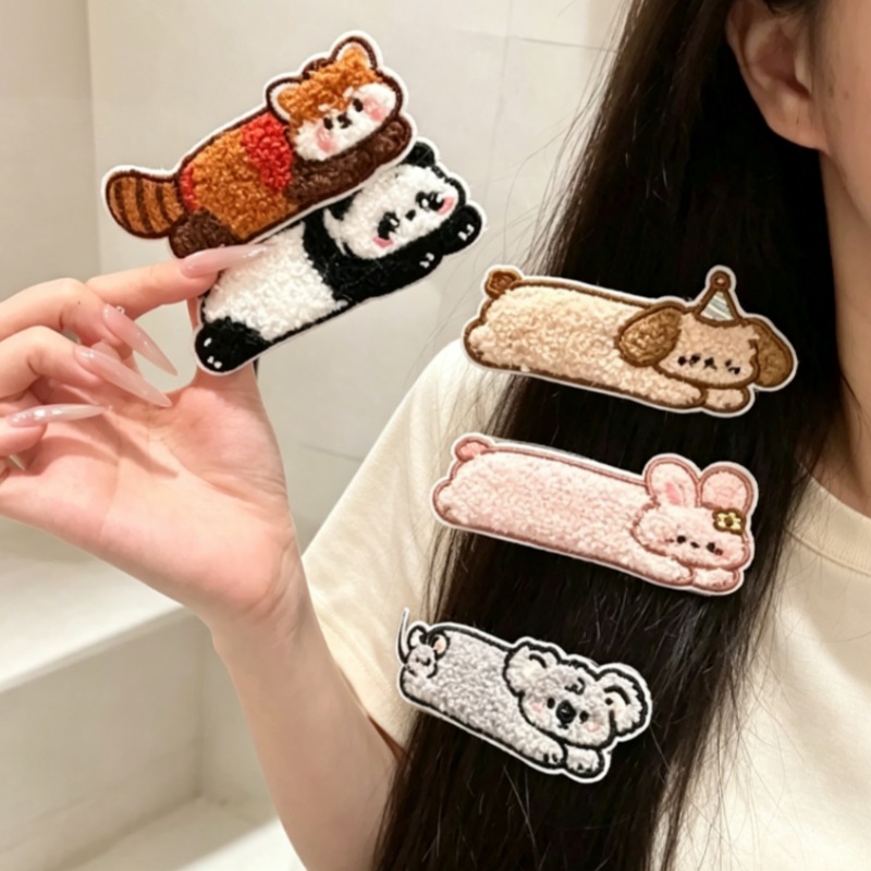 Cute puppy and rabbit hair patch for children, side bangs hair patch, back of the head hair tidying tool, hair accessory
