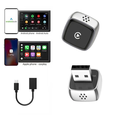 Carplay Box Wireless Connection Simsiz CarPlay və Android Auto - k17a-silver-overseas-version-extension-cord