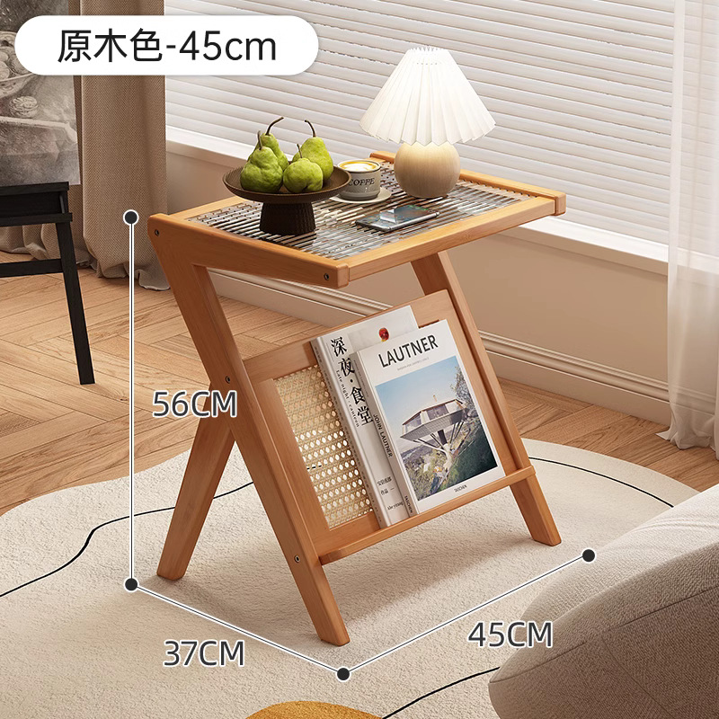 통나무 색상 - 길이 45cm [단단한 대나무, 두껍고 강화됨]