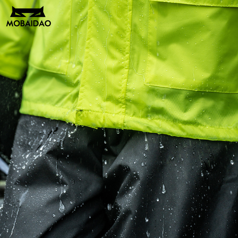 Motorcycle Raincoat Rainproof Set, Two Piece Waterproof Rainsuit, Riding Gear, Unisex_voghion.com