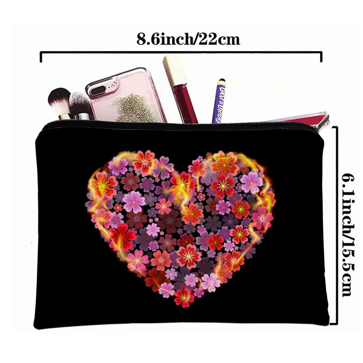 Thanksgiving cross-border popular zipper fashion cosmetic bag Amazon printed Xiyin TEMU JIT can be customized