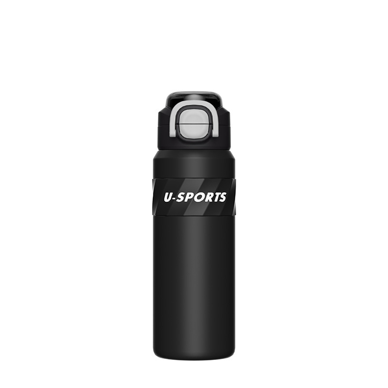 Simple y alto valor portátil de dos bebidas tazas de alumno calientes de bomba de paja de cuerda de elevación de automóviles nuevas tazas de gran capacidad sin