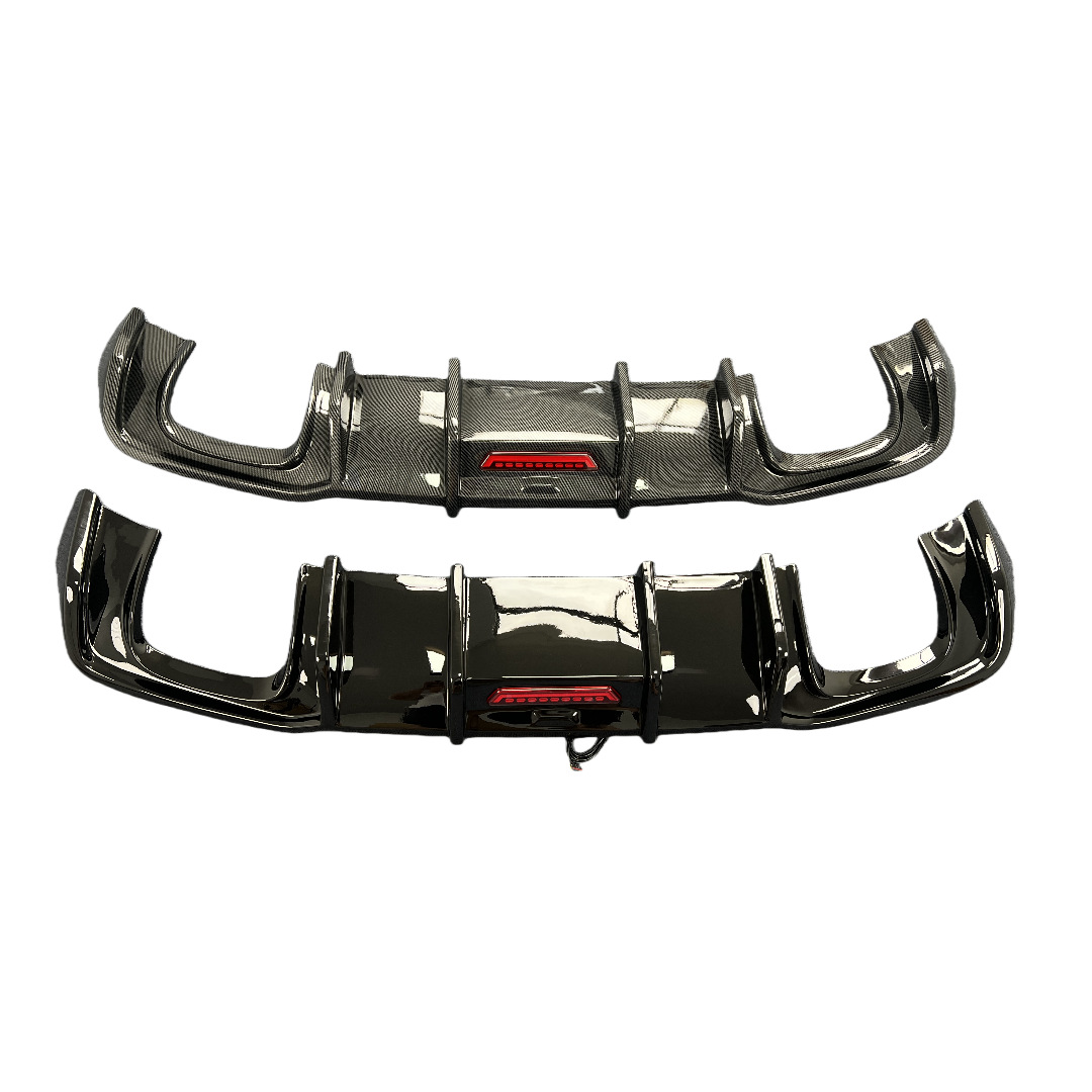 Suitable for 17-20 Audi A3S3 Modified with Lighted Rear Lip, Four-Out Sports Rear Lip, Rear Diffuser Surround