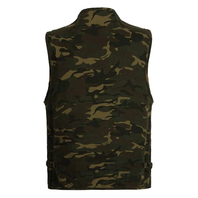 Весенне-осенний мужской жилет для мужчин среднего возраста, уличный жилет для фотосъемки с несколькими карманами, мужской Камуфляжный хлопковый жилет для рыбалки, 31 #