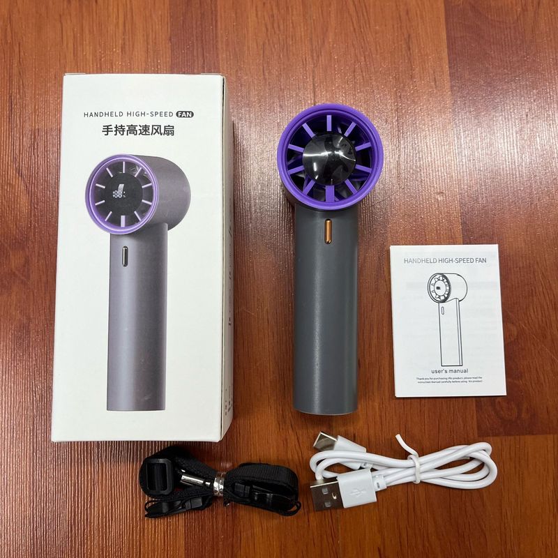 国境を越えた人気のF368ファン100ギアハンドヘルドデジタルディスプレイ小型ファンミニUSB超高速暴力ターボファン|undefined