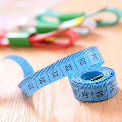 Household soft leather tape measure, Meihua brand soft tape measure, three-dimensional measuring tape, 5-color mix, clothing measuring tape (1.3 feet)