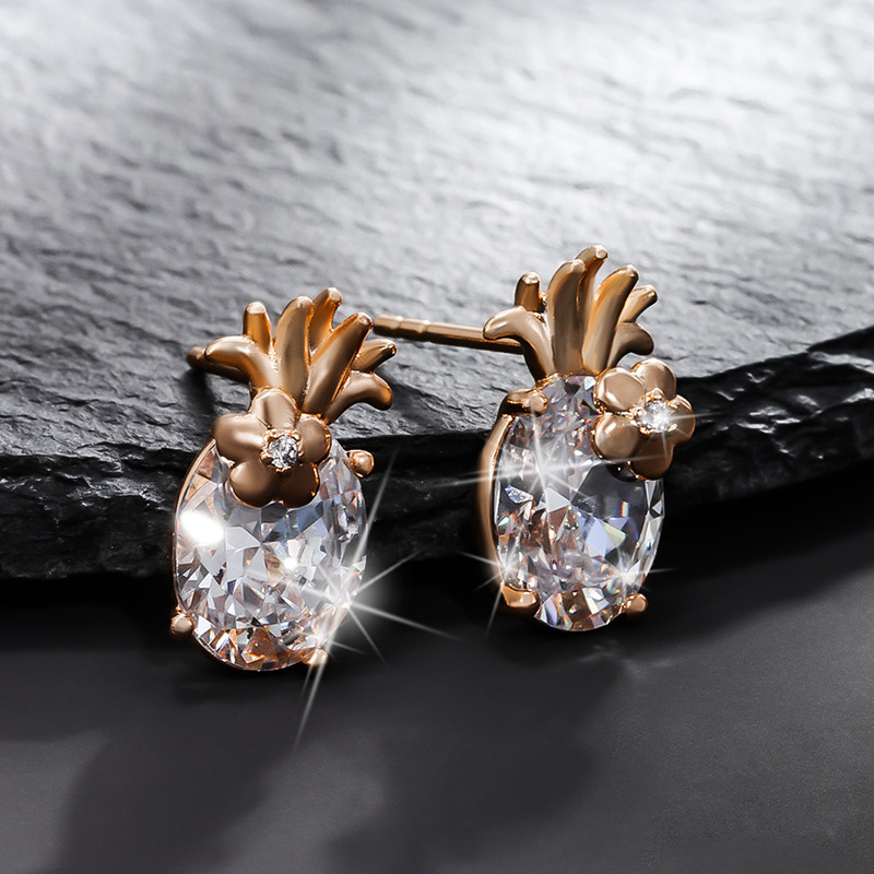 Pendientes elegantes de alto grado de luz de lujo nicho pendientes de circonio con incrustaciones de lujo para las mujeres