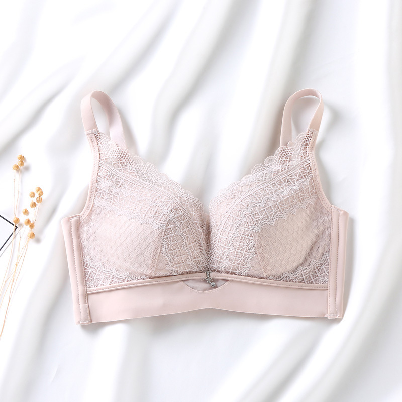 Supporting fuchsia lace silk underwear