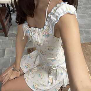 Conservative Skirt Swimsuit for Women Covering Belly and Slimming Look Fashionable New Style 2025 New Small Breast High-End Student Hot Spring Swimsuit