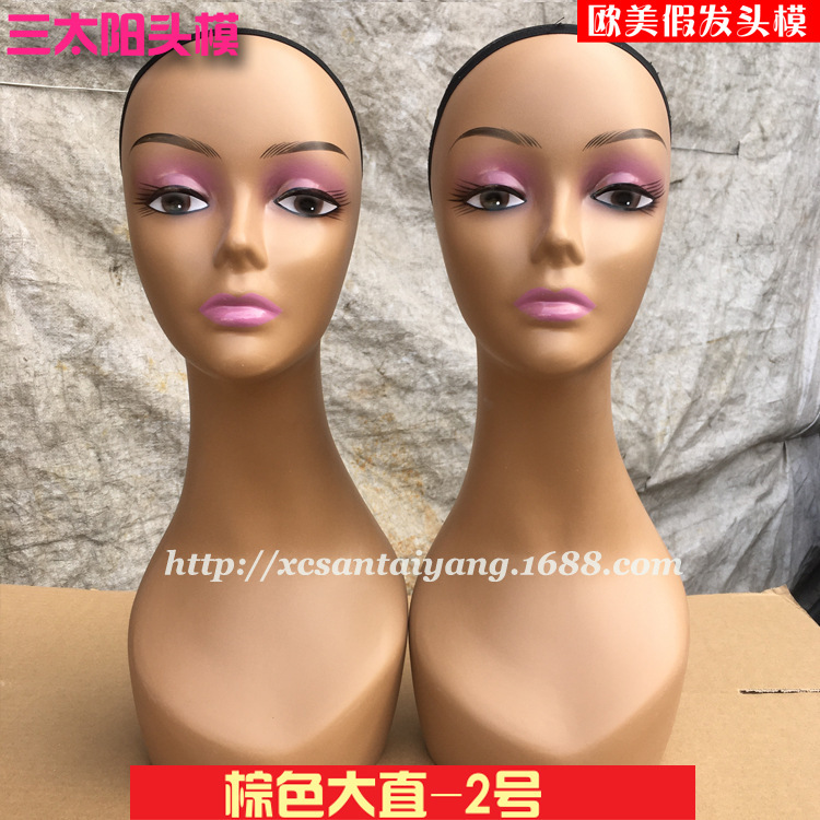 三太陽の頭のモデルの偽の頭のモデルは欧米の偽の人の頭の半身の頭のモデルの特の頭のかつらの両肩のモデルの頭を展示します。|undefined