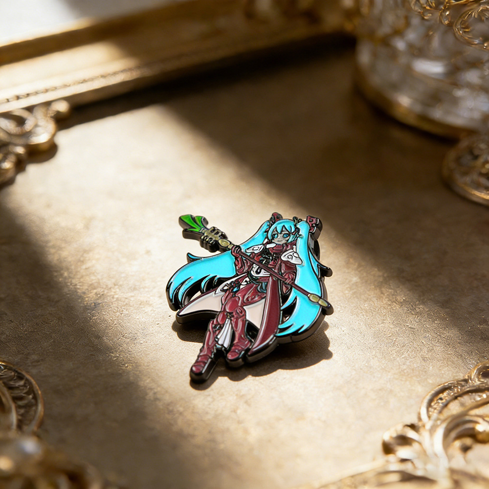 Hatsune Miku series metal brooch cartoon anime peripheral backpack accessory 2026 new enamel badge
