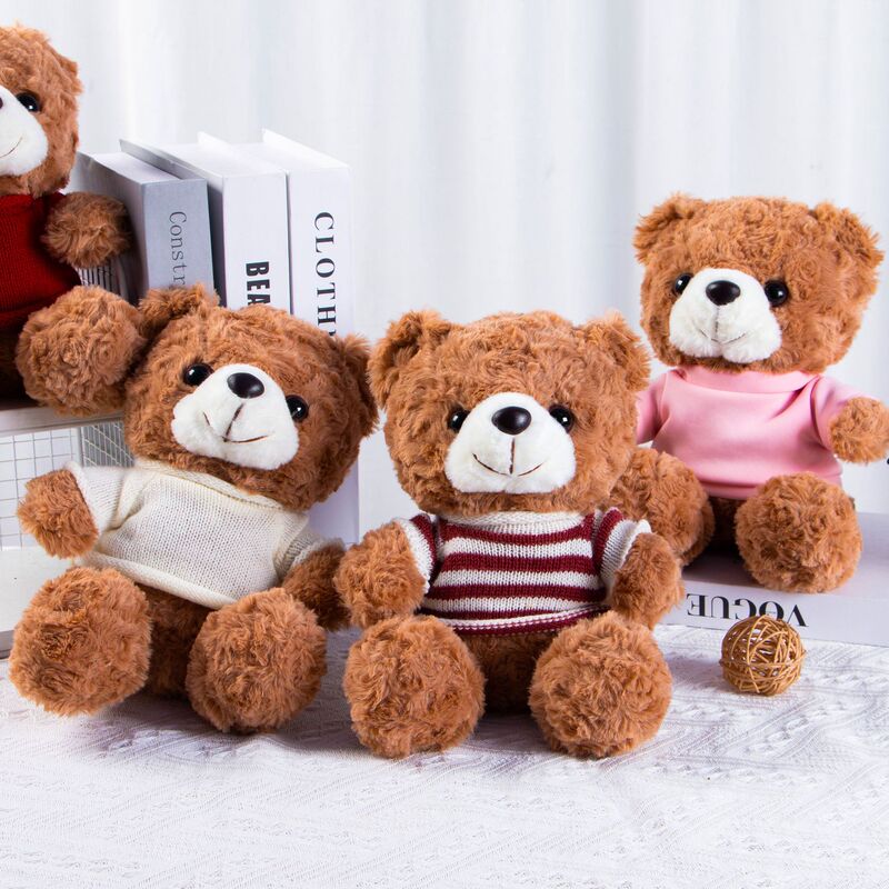 Plush Teddy Bear Student Bear Changing Clothes T-Shirt School Uniform Sweater Doll Plush Toy Doll Custom Logo Printing Plush Teddy Bear Student Bear Changing Clothes T-Shirt School Uniform Sweater Doll Plush Toy Doll Custom Logo Printing