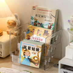 儿童书架大容量学生绘本架桌面置物架简易阅读架宝宝玩具收纳盒