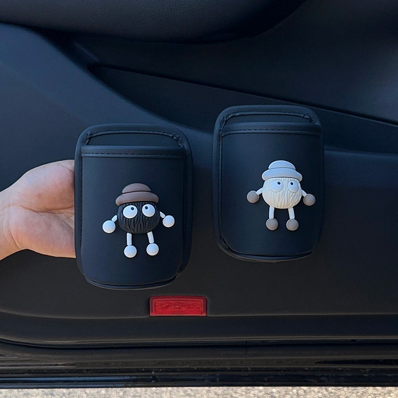 Cute electric vehicle cup holder, milk tea cup holder, car storage box, cartoon tea cup bucket, storage bag, large-capacity cup