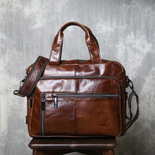 复古做旧真皮男包手提包休闲头层牛皮斜挎包外贸款工厂直销单肩包