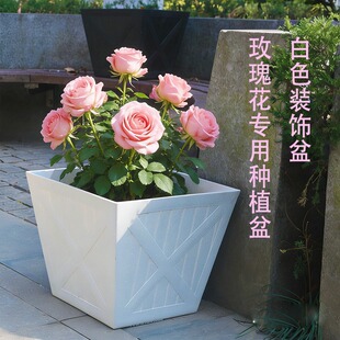 Durable PP Wood Look Square Planter 25L OEM Wholesale