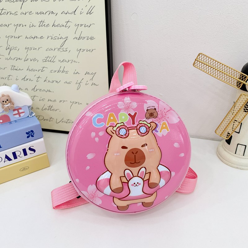 Kindergarten bebé bolsa pequeña de caparazón duro Kapibala mochila para niños y niñas snacks de viaje al aire libre mochila pequeña marea