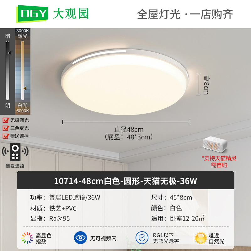 Luz de techo de la sala de estar viento crema atmósfera simple 2026 nuevo rectangular brillante protección de los ojos de la luz principal del pasillo 179L