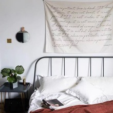 愛的頌歌英文字母女藝術家掛布掛毯卧室民宿裝飾背景布桌布禮物