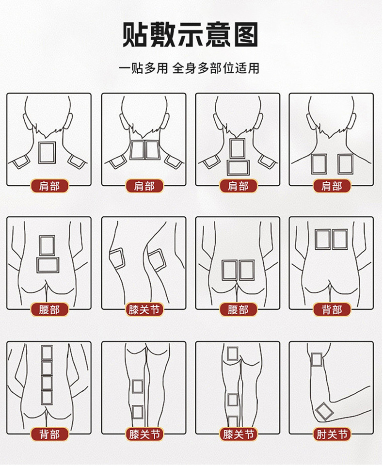 Originating from Vietnamese White Tiger Plaster, White Tiger Plaster Essence Briefly Relieves Foot Discomfort - 10 Patches/Bag