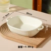 Creamy white-large double-ear baking pan