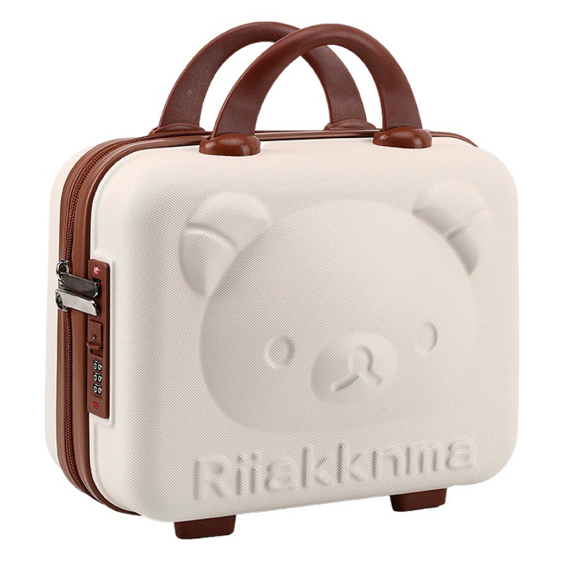 Косметичка с мультяшным медведем, 14-дюймовый чемодан, мини-маленький багаж, ящик для паролей, детский Подарочный ящик для хранения