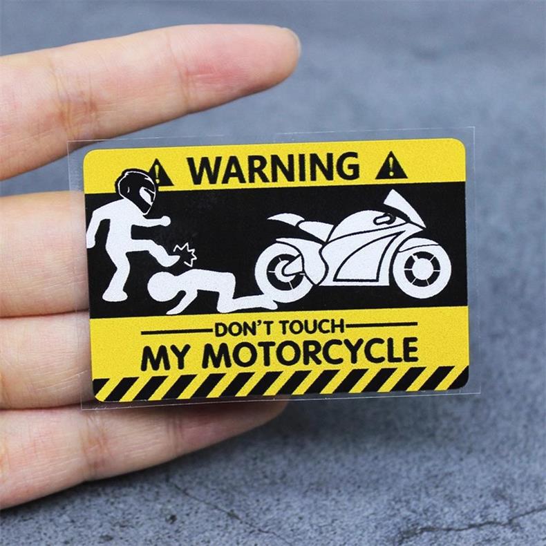 Reflective Warning For Motorcycles Personalized Decorative Creative Decals Don't Touch My Motorcycle Body Stickers_voghion.com