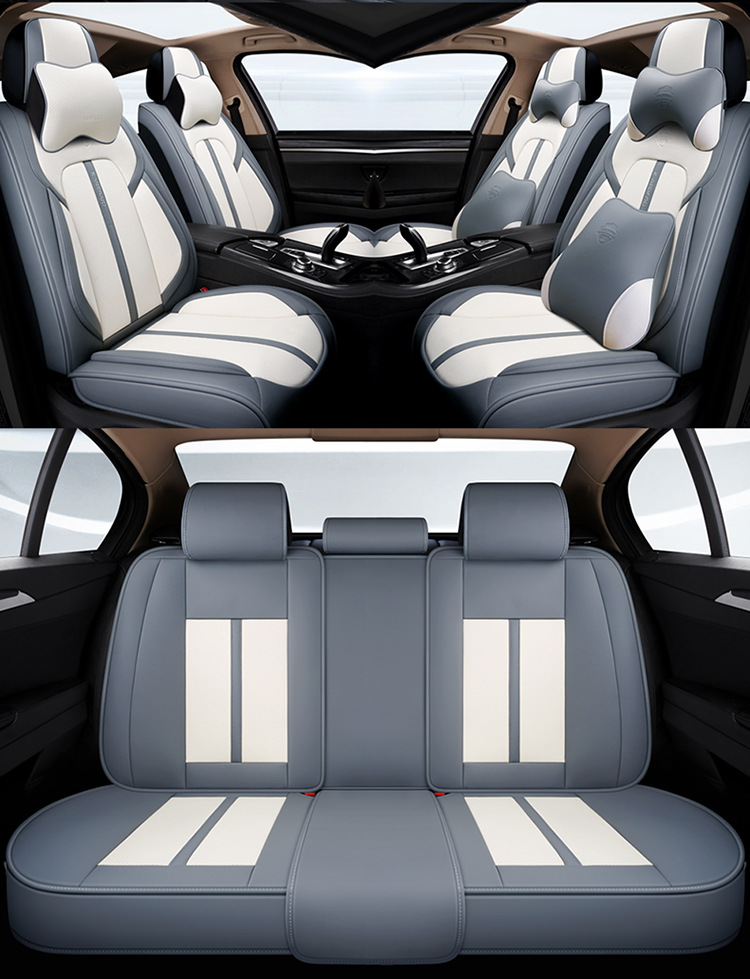 Car Seat Cushion Leather Fully Surrounded Four-Season Universal Seat Cover Summer Breathable Seat Cushion Cover Cross-Border Foreign Trade Seat Cushion
