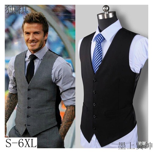 Suit vest, men's suit vest, men's slim fit billiard logo embroidery best man's group clothing plus size vest