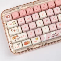 Fuchsia cartoon mechanical keyboard, autumn, full set