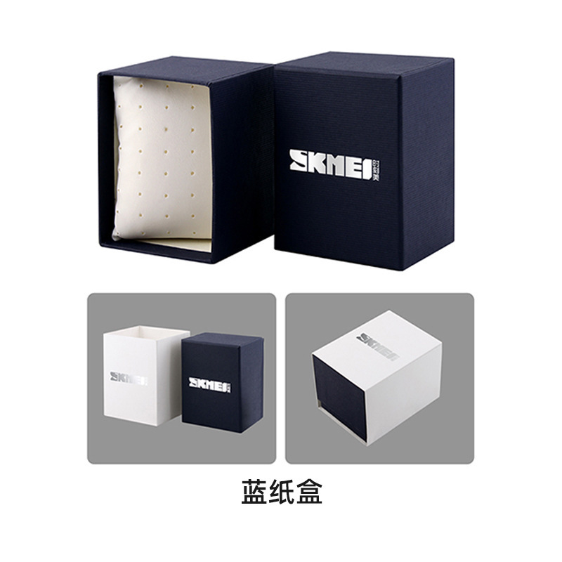 Reloj de pulsera masculino general, reloj de cuarzo, caja de embalaje en inglés con reloj de pulsera, no entrega