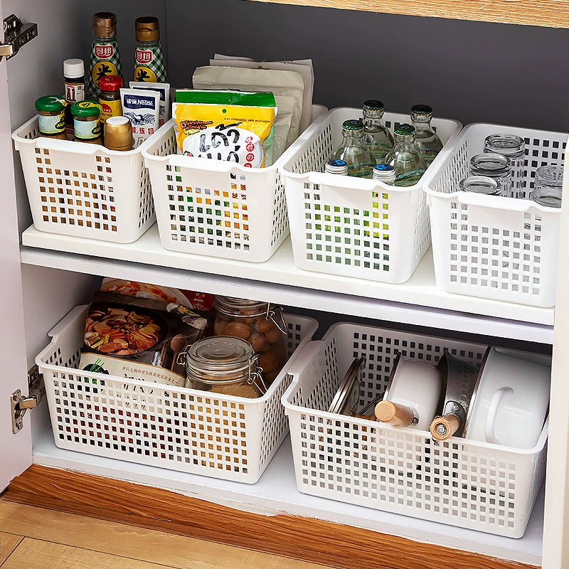 Настольная корзина для хранения Пластиковая корзина для ванной комнаты для дома Простая корзина для хранения закусок корзина для хранения мусора корзина для хранения