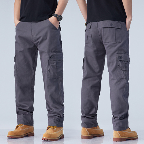 Men's Work Pants with Multiple Pockets, Loose Straight Leg, Export, AliExpress, Amazon Best Seller, Sports, Outdoor, Durable