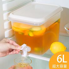 夏天网红摆摊柠檬冷水壶带龙头凉水壶家用水果茶壶大容量跨境批发